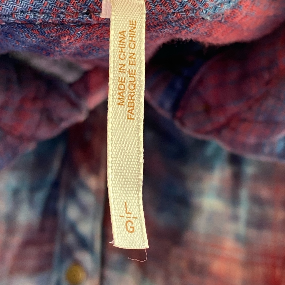Free People Plaid Double Dip Button
Down Shacket large - Picture 14 of 16
